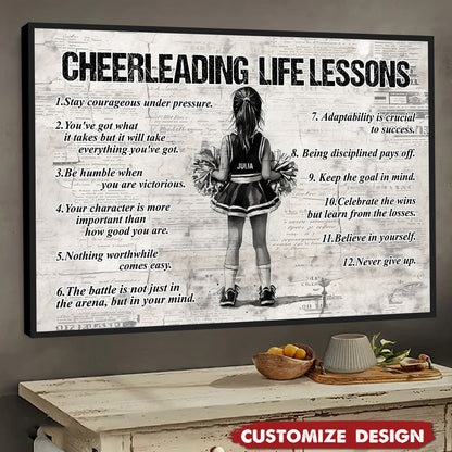 Personalized Cheerleader Poster / Canvas - Gift for Kids & Cheerleading Lovers