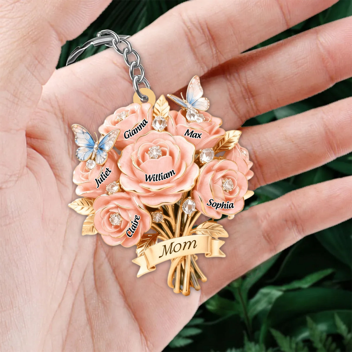 I Love You Mom - Personalized Keychain: A Heartfelt Gift For Mother & Grandma