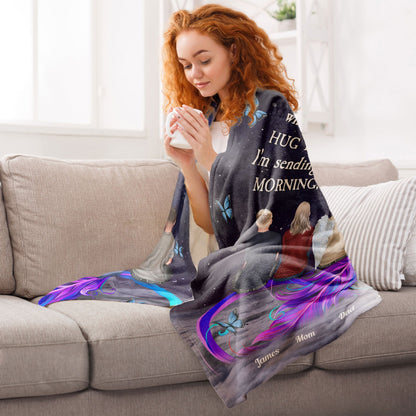 A Hug From Heaven Sympathy - Personalized Custom Memorial Blanket