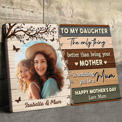Personalized Canvas / Poster - Vintage Custom Photo Gift for Mother’s Day - Gift for Mom, Wife
