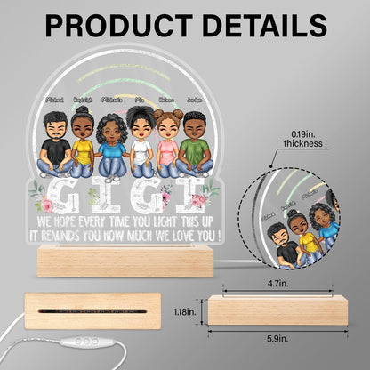 We Hope Every Time You Light This Up You Feel Our Love - Personalized 3D LED Light