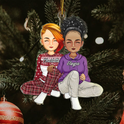 Personalized Christmas Couple Ornament - Custom Holiday Keepsake Gift