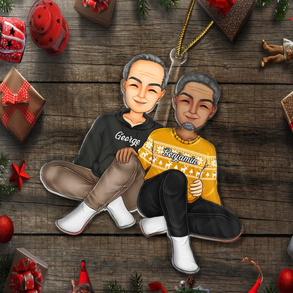 Personalized Christmas Couple Ornament - Custom Holiday Keepsake Gift
