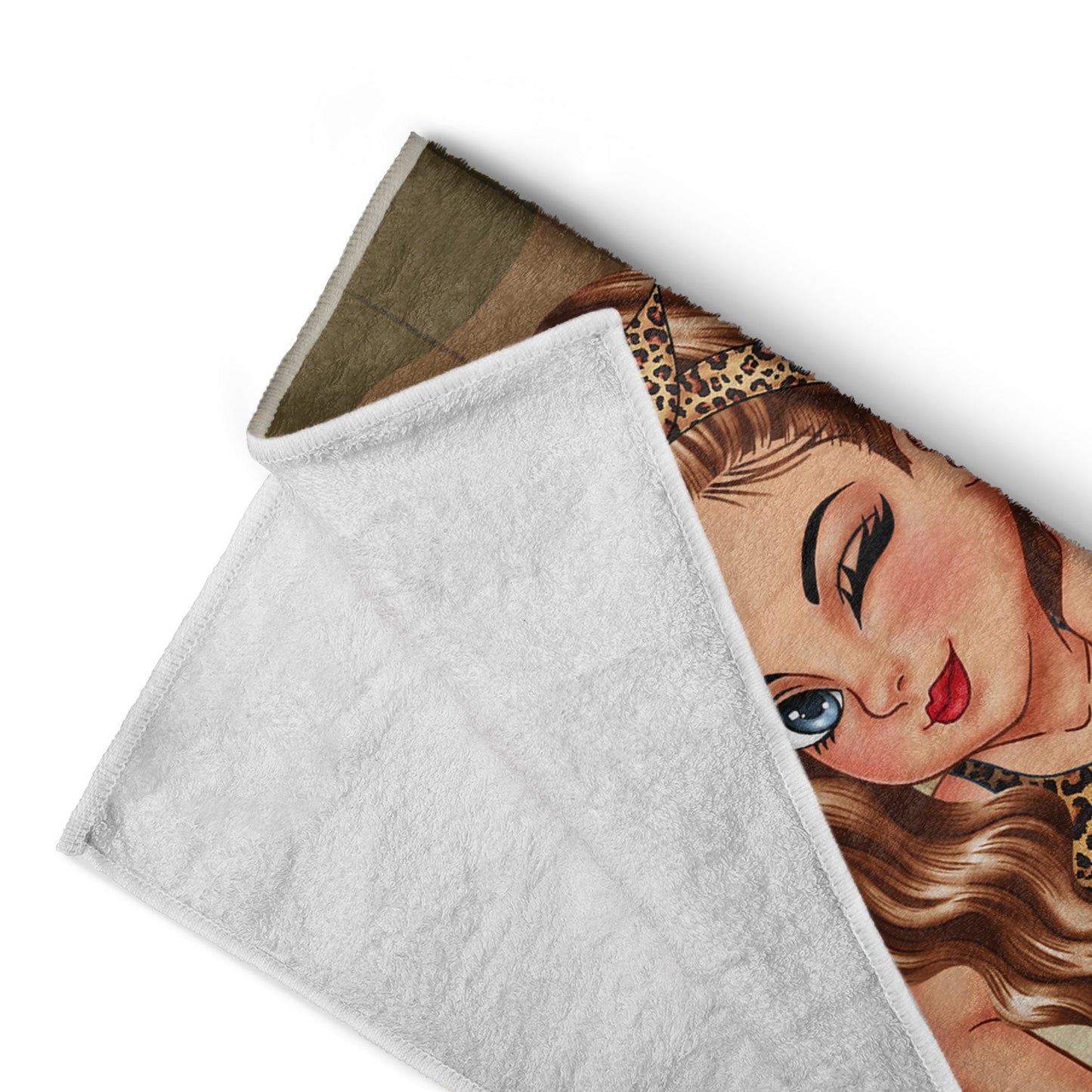 Custom Cartoon Women Beach Towel - Personalized Summer Gift For Her & Besties