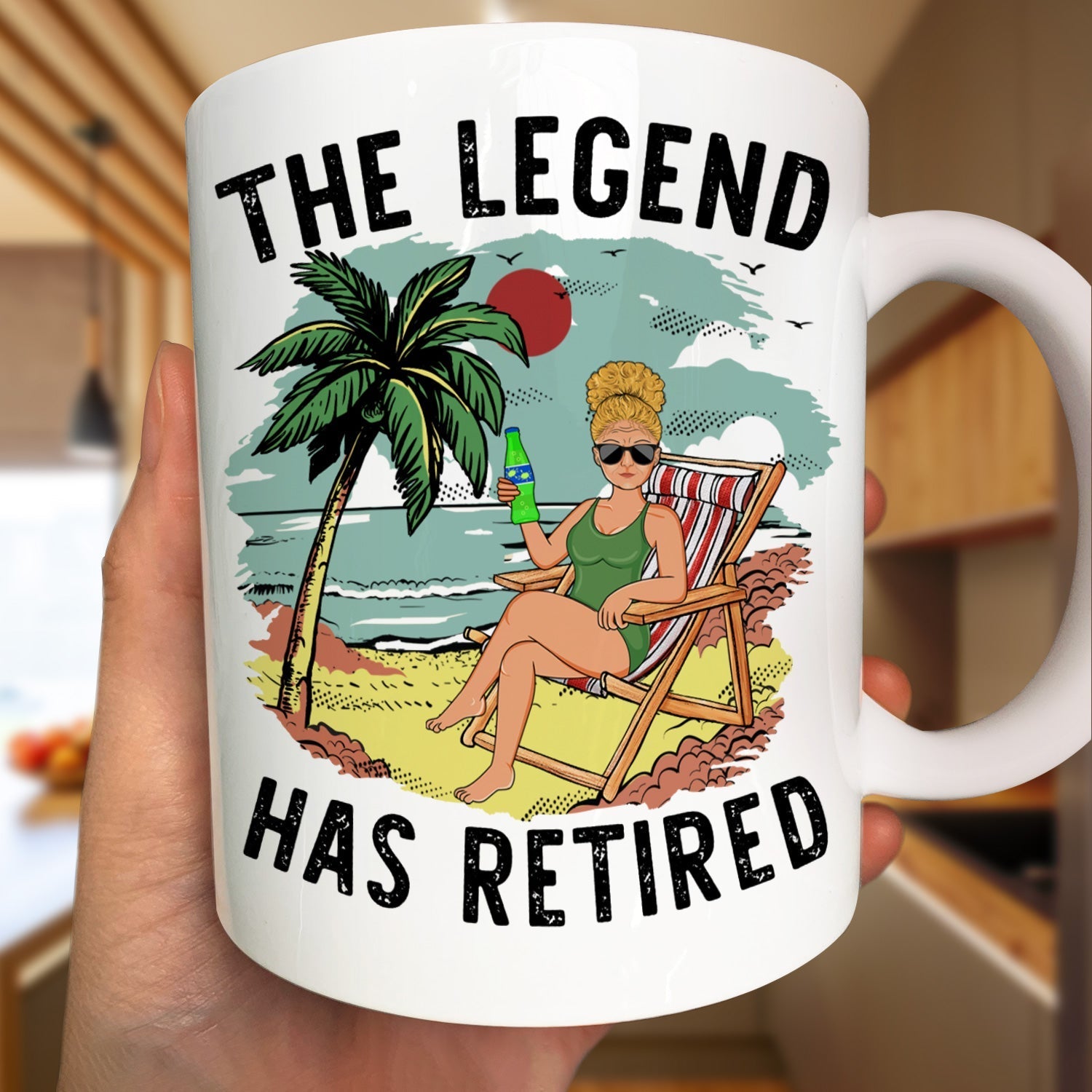 “The Legend Has Retired” Weekly Schedule Mug - Personalized Custom Funny Retirement Gift