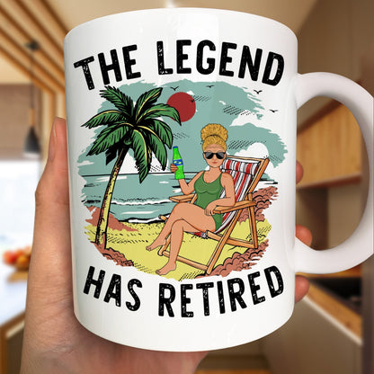 “The Legend Has Retired” Weekly Schedule Mug - Personalized Custom Funny Retirement Gift