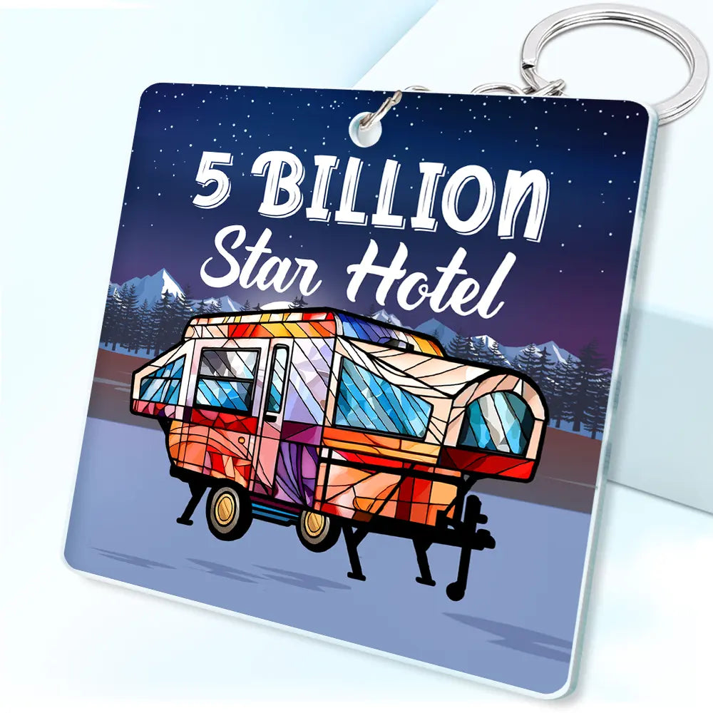 Personalized Camping Couple Keychain - 'Keys to the Camper' Keepsake Gift