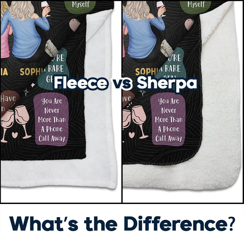 Gifts For Colleagues, Gift For Bestie - 10 Reasons Why You Are My Bestie Backside - Personalized Fleece Blanket, Sherpa Blanket