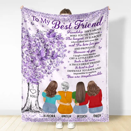 Gift For Bestie, Gift For Sisters, Gifts For Colleagues - To My Best Friend I'm Here For You Friendship - Personalized Fleece Blanket, Sherpa Blanket