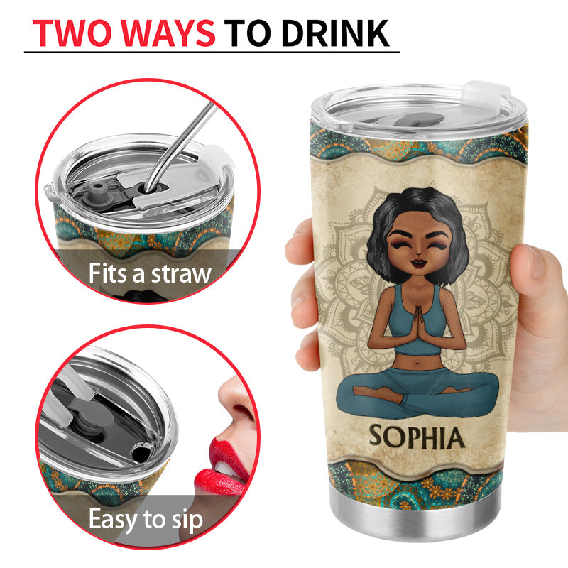 I'm Not Sugar Spice And Everything Nice - Yoga Gift - Personalized Custom Tumbler