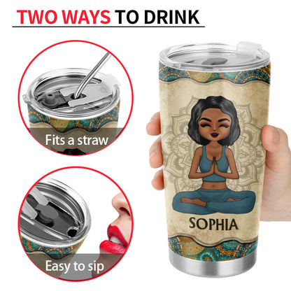 I'm Not Sugar Spice And Everything Nice - Yoga Gift - Personalized Custom Tumbler