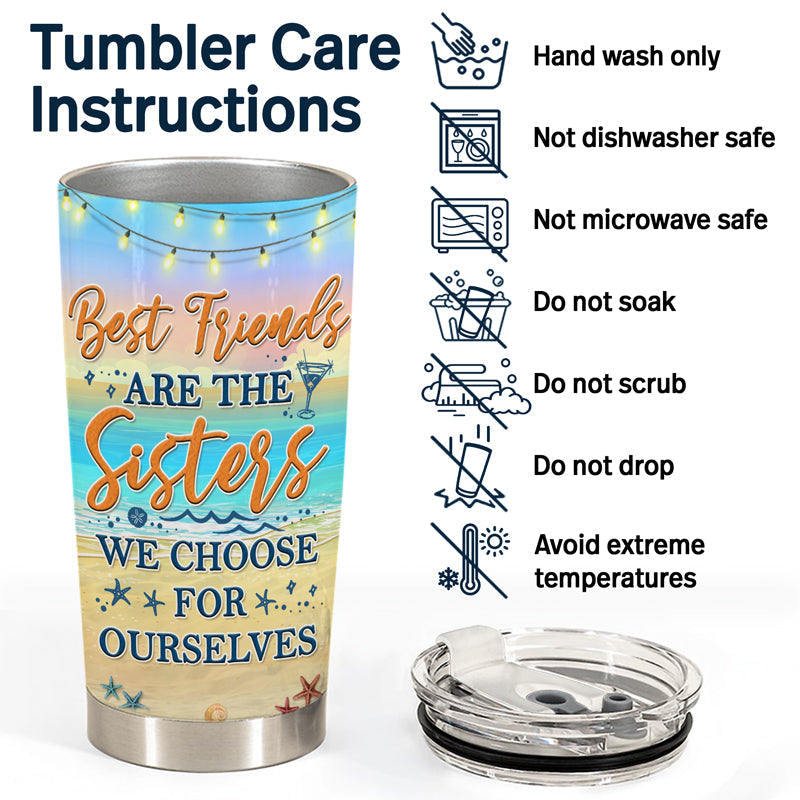 Cheers to Beach Days, Boozy Nights, and Bestie Vibes - Personalized Custom Tumbler