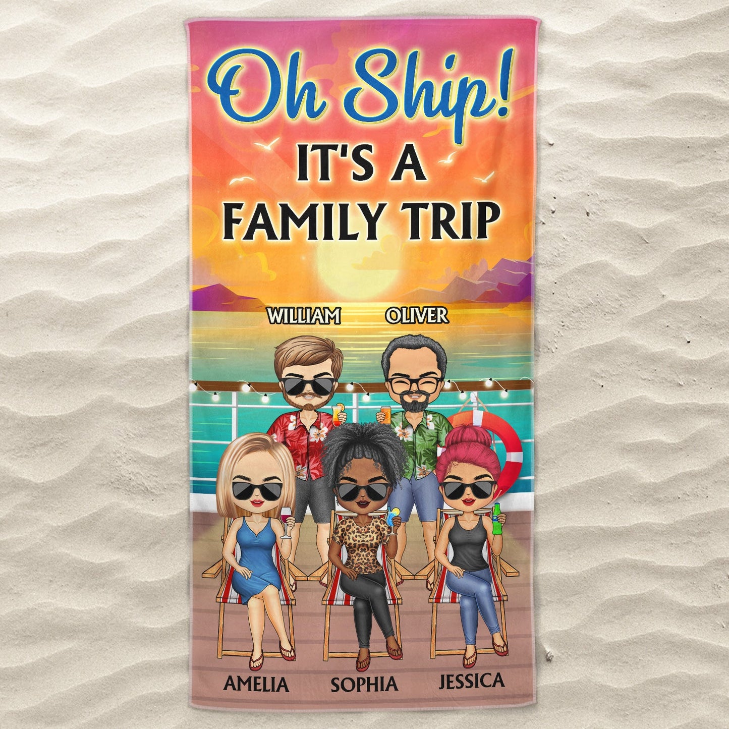 Custom "Life is Better on a Cruise" Beach Towel for Best Friends - Personalized Travel Gift