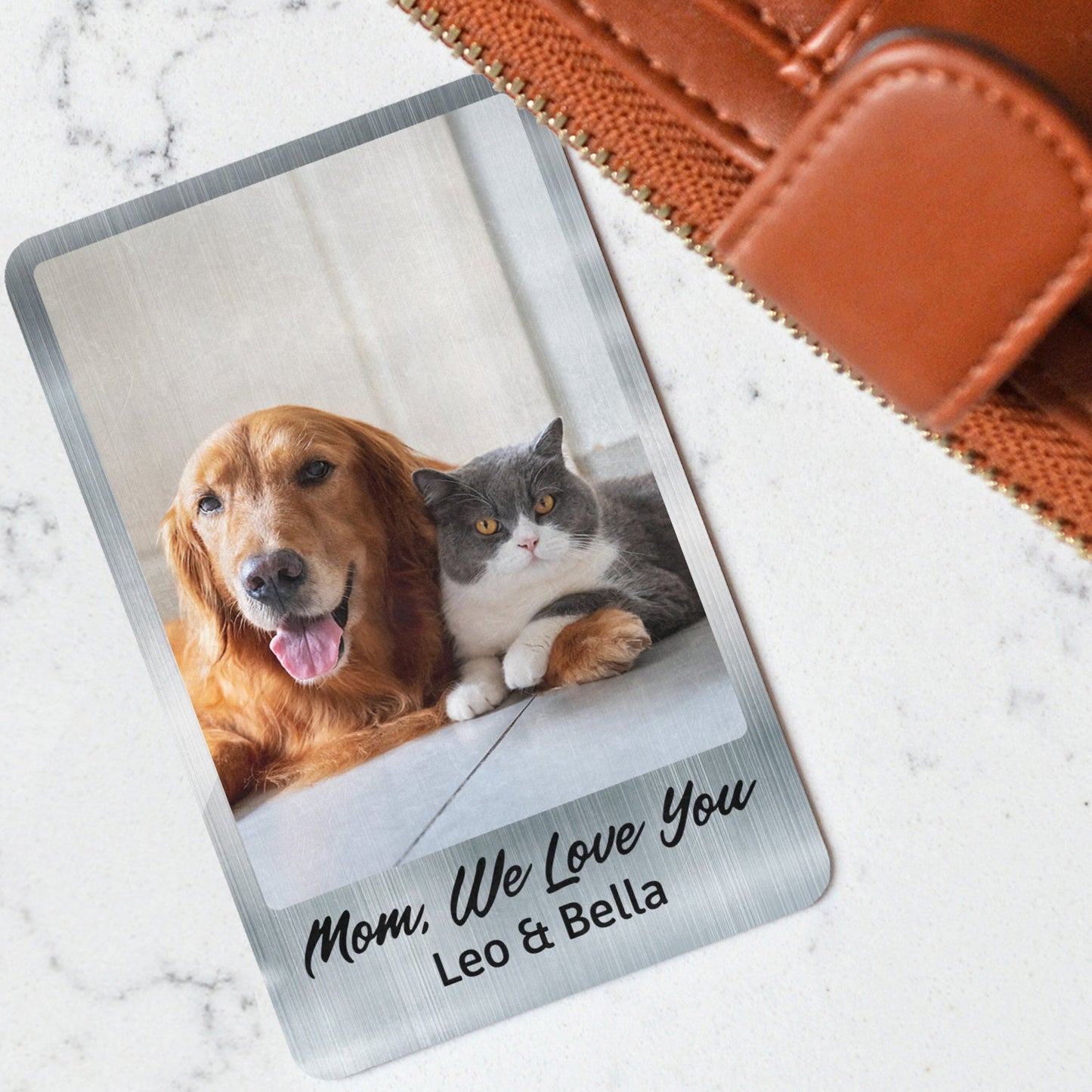 Custom Photo - Gift For Dad, Mom, Family, Siblings, Friends, Couples - Personalized Aluminum Wallet Card