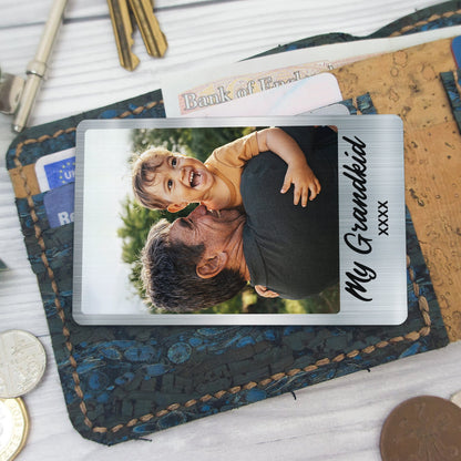 Custom Photo - Gift For Dad, Mom, Family, Siblings, Friends, Couples - Personalized Aluminum Wallet Card