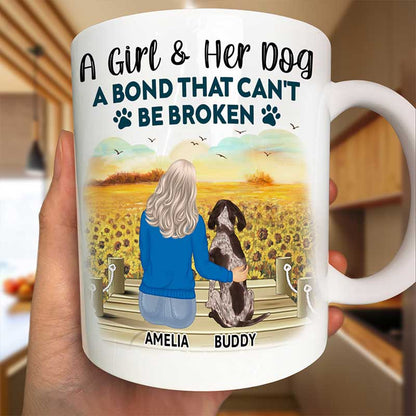 Personalized A Bond That Can't Be Broken Mug - Gift For Dog Lovers Dog Mom