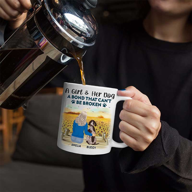 Personalized A Bond That Can't Be Broken Mug - Gift For Dog Lovers Dog Mom
