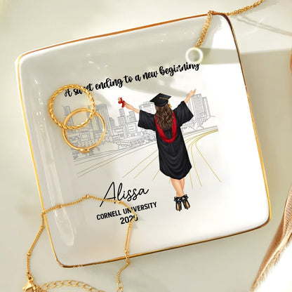 A Sweet Ending To A New Beginning - Personalized Jewelry Dish