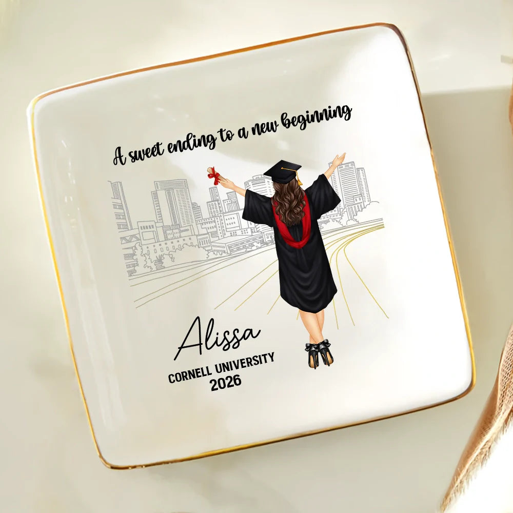 A Sweet Ending To A New Beginning - Personalized Jewelry Dish