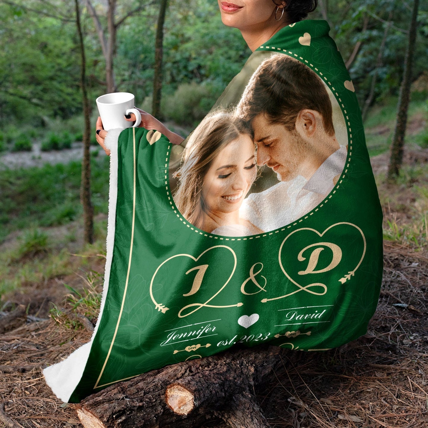 Personalized “I Love You” Photo Blanket - Romantic Couples Gift