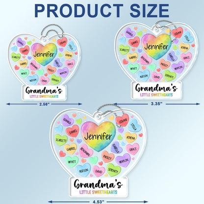 Personalized "Grandma's Little Sweethearts" Car Hanger with Grandkids' Names