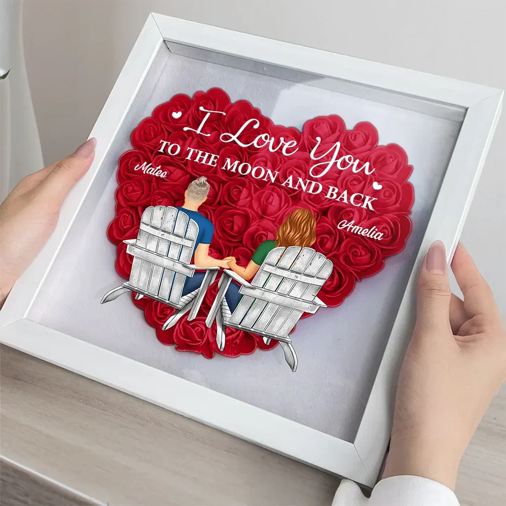 Gift For Couples, Gift For Wife, Gift For Girlfriend - You & Me We Got This - Personalized Flower Shadow Box
