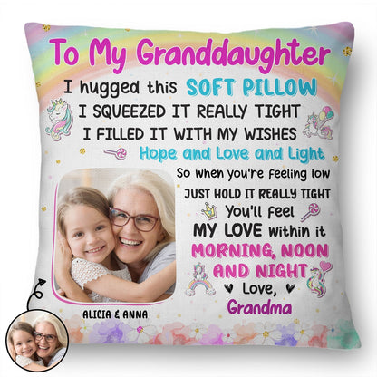 “A Hug from Grandma” - Personalized Photo Pillow