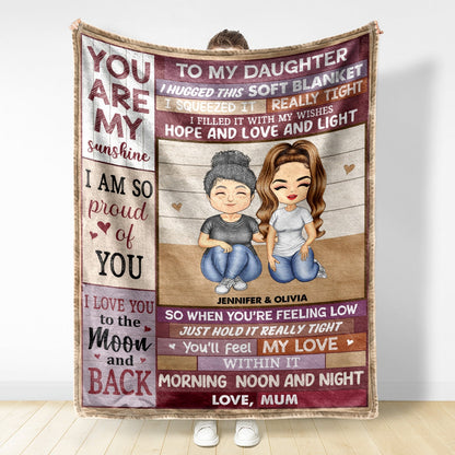 “A Hug From Mom” - Personalized Mother-Daughter Blanket