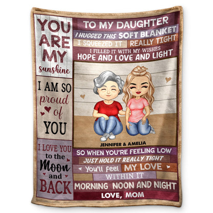 “A Hug From Mom” - Personalized Mother-Daughter Blanket