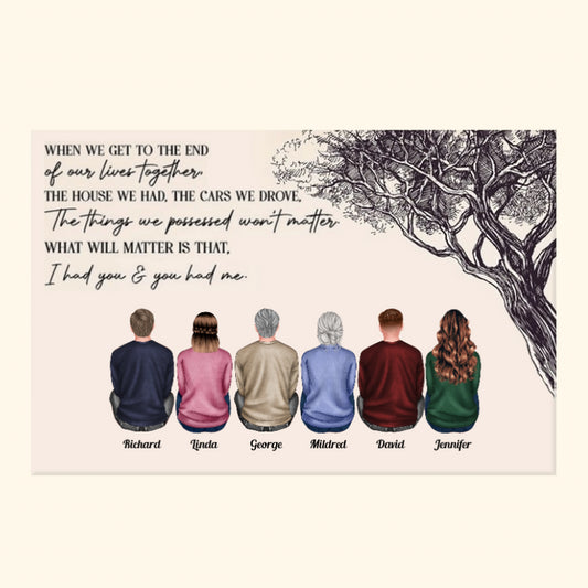 Heartfelt Personalized Family Canvas: 'I Had You & You Had Me' Wall Art