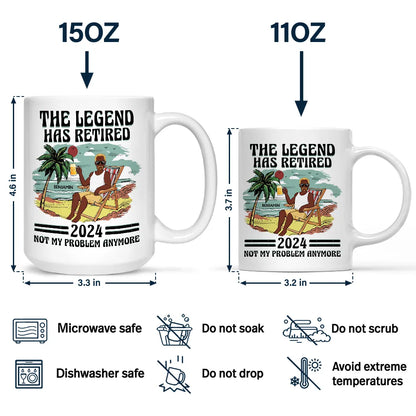 The Legend Has Retired Vintage - Personalized Mug