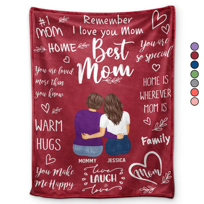 Gift For Mother,Family,Gift For Women,Love - Remember I Love You Mom - Gift For Mom, Mother, Grandma - Personalized Fleece Blanket, Sherpa Blanket