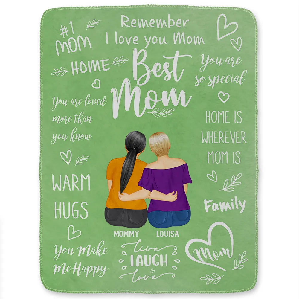 Gift For Mother,Family,Gift For Women,Love - Remember I Love You Mom - Gift For Mom, Mother, Grandma - Personalized Fleece Blanket, Sherpa Blanket