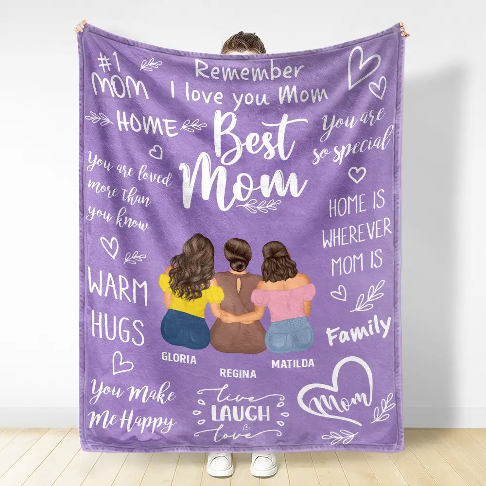 Gift For Mother,Family,Gift For Women,Love - Remember I Love You Mom - Gift For Mom, Mother, Grandma - Personalized Fleece Blanket, Sherpa Blanket