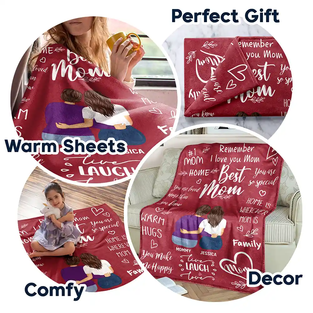 Gift For Mother,Family,Gift For Women,Love - Remember I Love You Mom - Gift For Mom, Mother, Grandma - Personalized Fleece Blanket, Sherpa Blanket