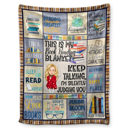 This Is My Book Reading Blanket - Personalized Personalized Custom Blanket
