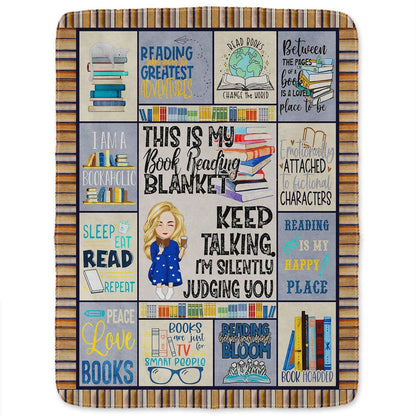 This Is My Book Reading Blanket - Personalized Personalized Custom Blanket