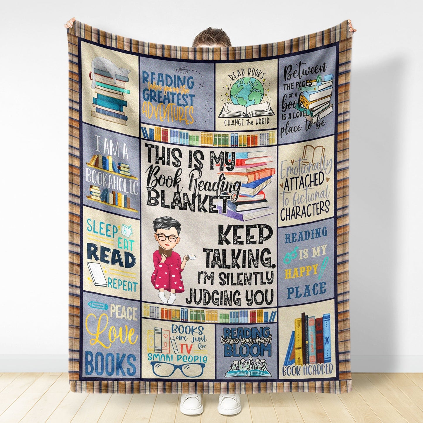 This Is My Book Reading Blanket - Personalized Personalized Custom Blanket