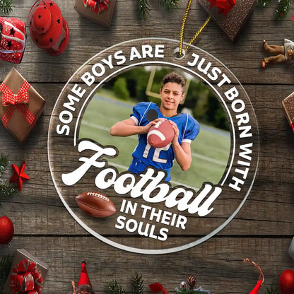 Personalized Sports Photo Acrylic Ornament for Kids/Babies with personalized design details for meaningful gifting image 6