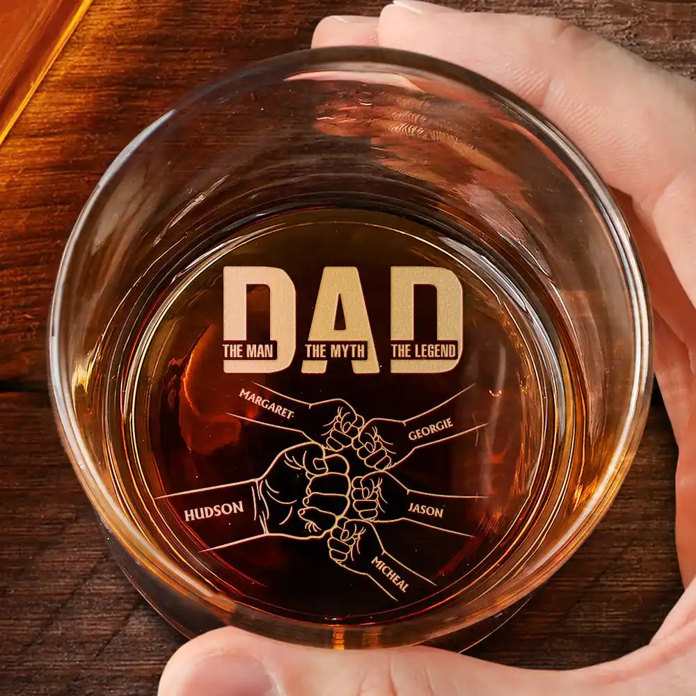 Personalized Engraved Whiskey Glass personalization view for Dad
