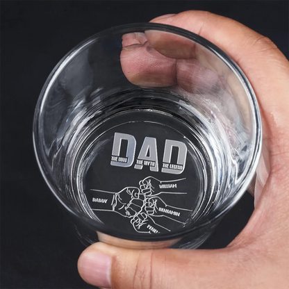 Tumbler material and size view - Personalized Engraved Whiskey Glass