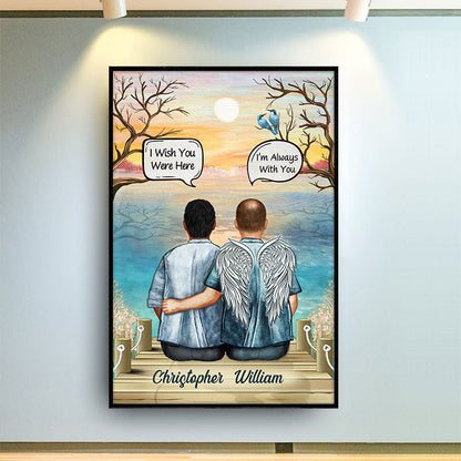 Personalized Custom I Think About You Poster / Canvas - Custom Sympathy Memorial Gift For Middle Aged Couple