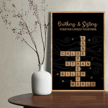 Brothers And Sisters Forever Linked Together, Scrabble Design