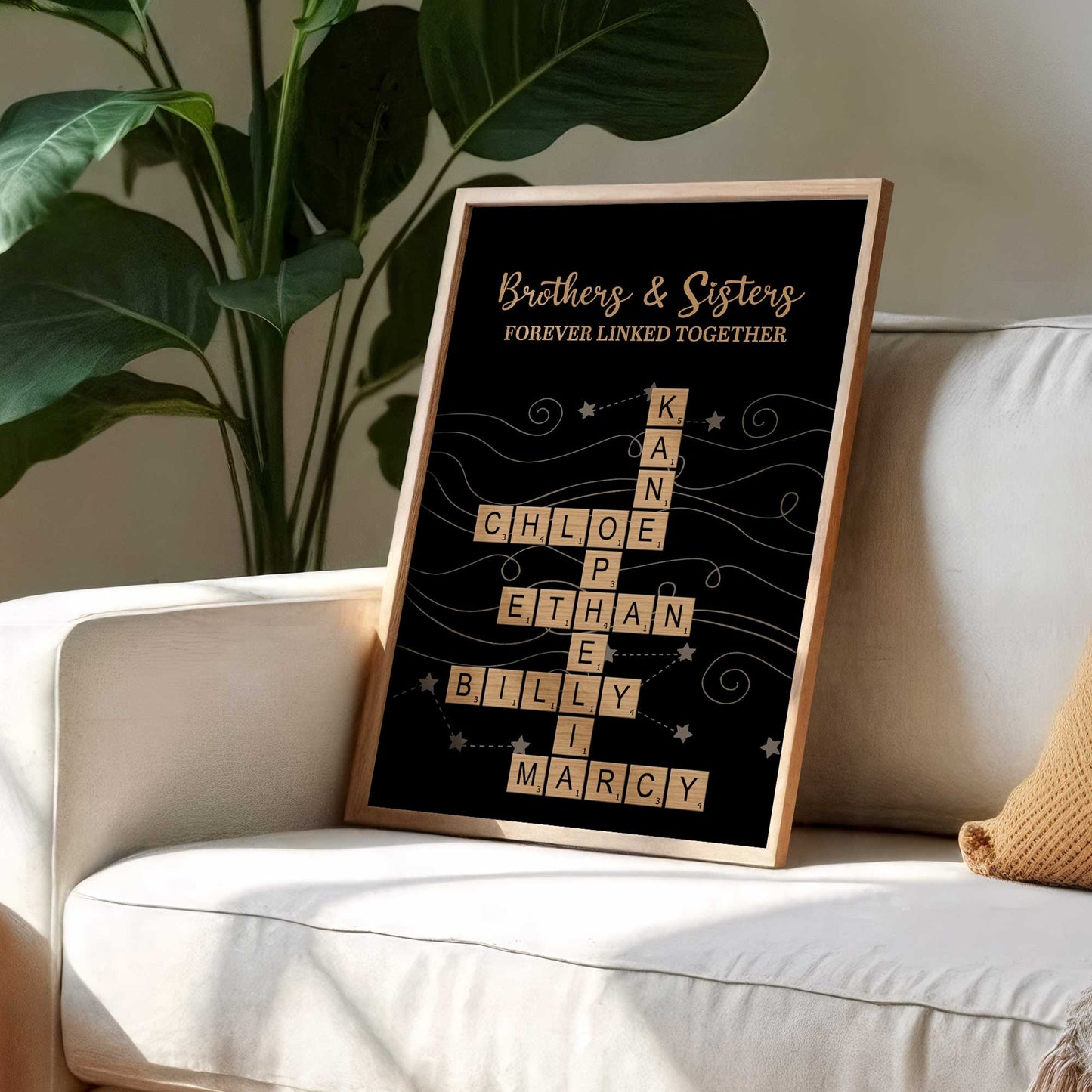 Brothers And Sisters Forever Linked Together, Scrabble Design