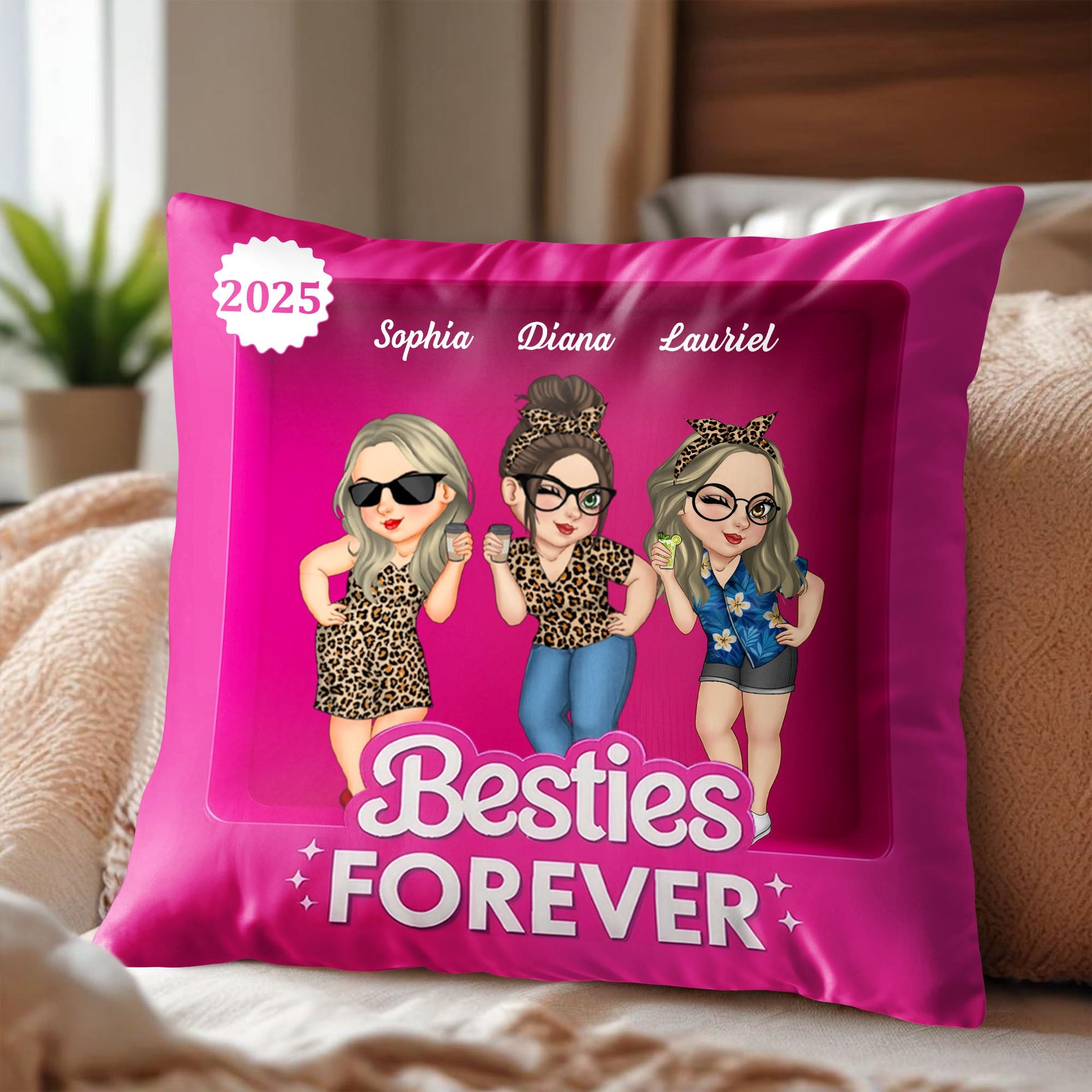 Besties Forever With Three Cartoon Girls