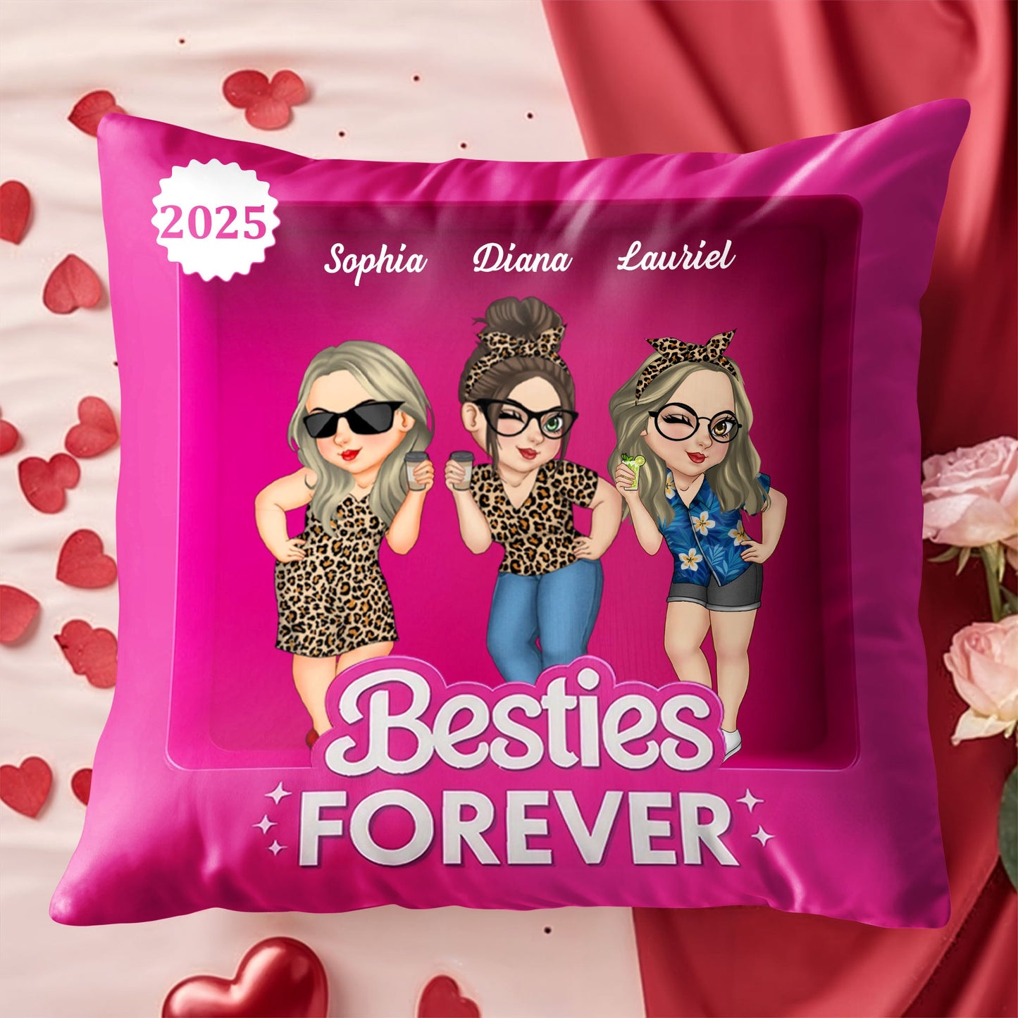 Besties Forever With Three Cartoon Girls