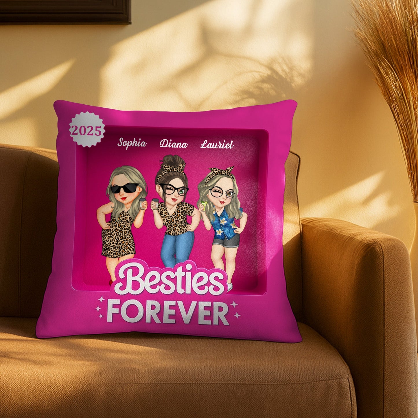 Besties Forever With Three Cartoon Girls