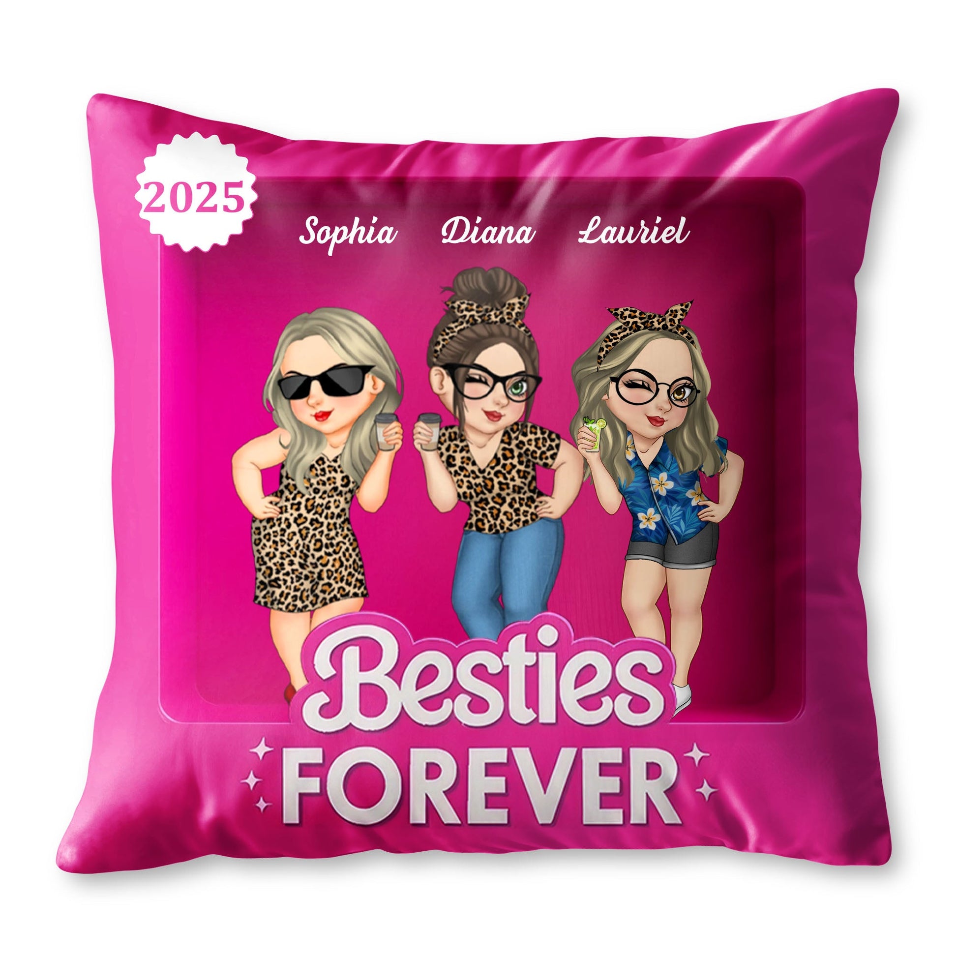 Besties Forever With Three Cartoon Girls