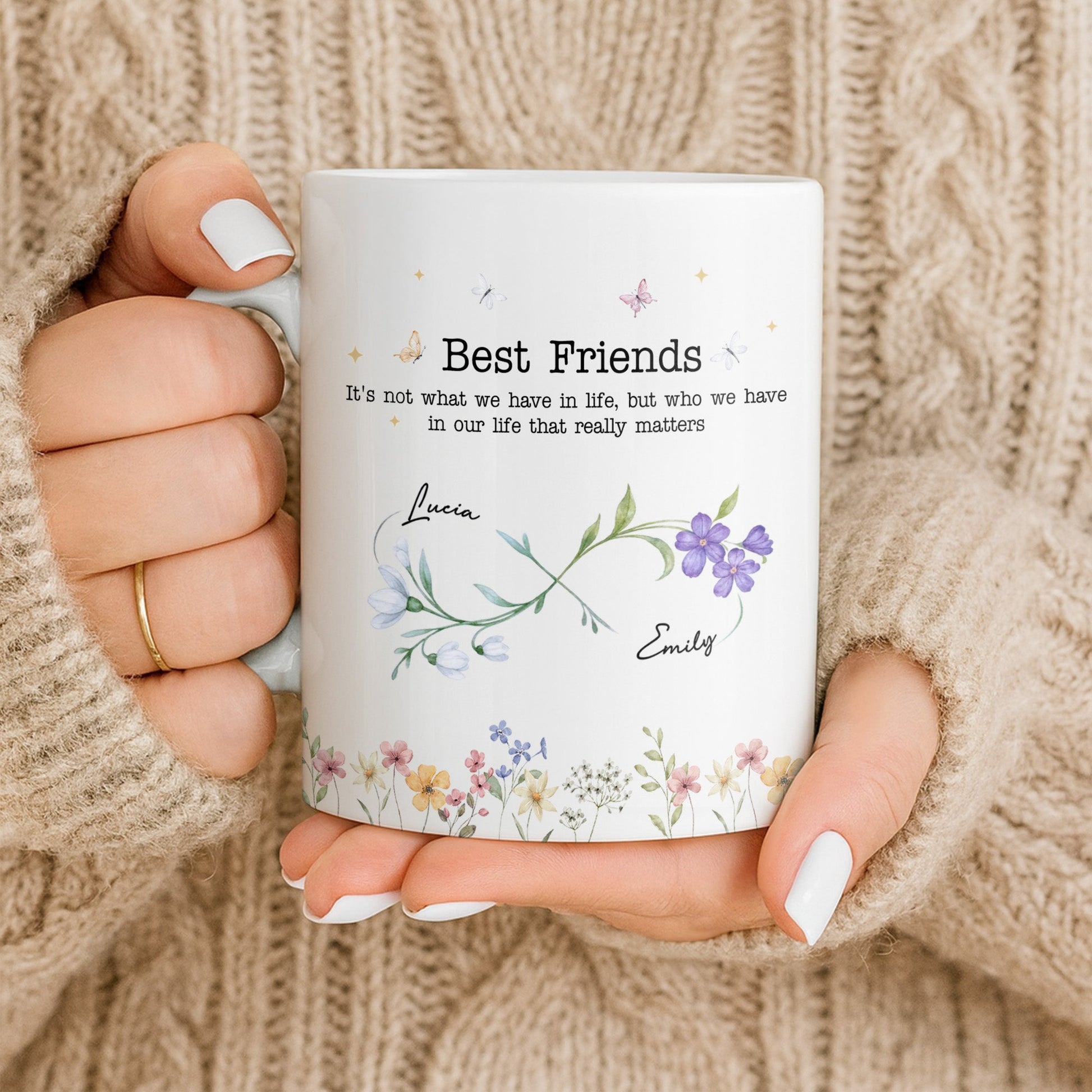 Best Friends, Lifes True Treasures, Flowers And Butterflies