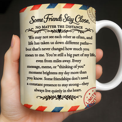 To My Bestie With Postage Stamp Design